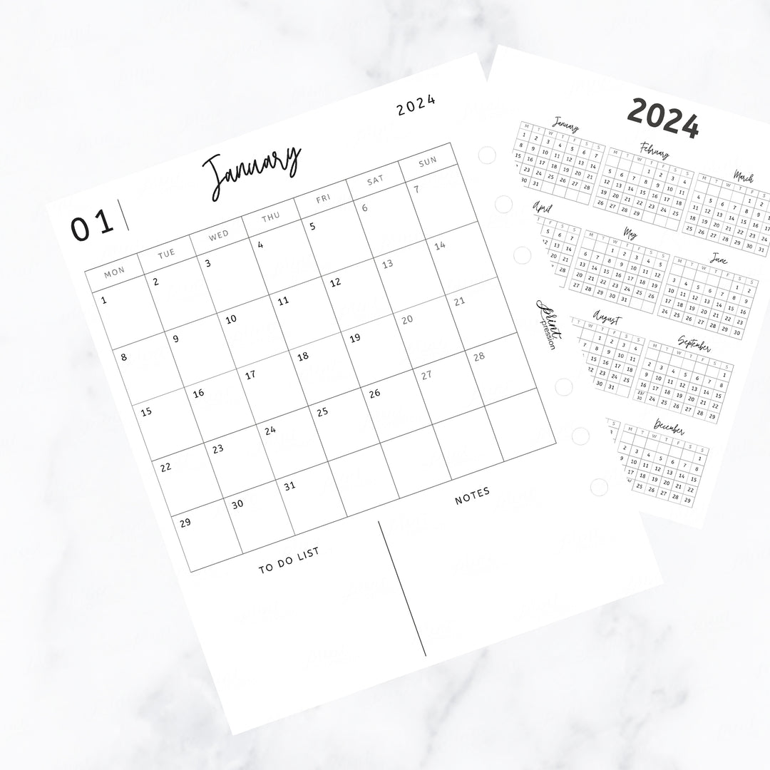 2024 DATED MONTHLY | PRINTABLE PLANNER